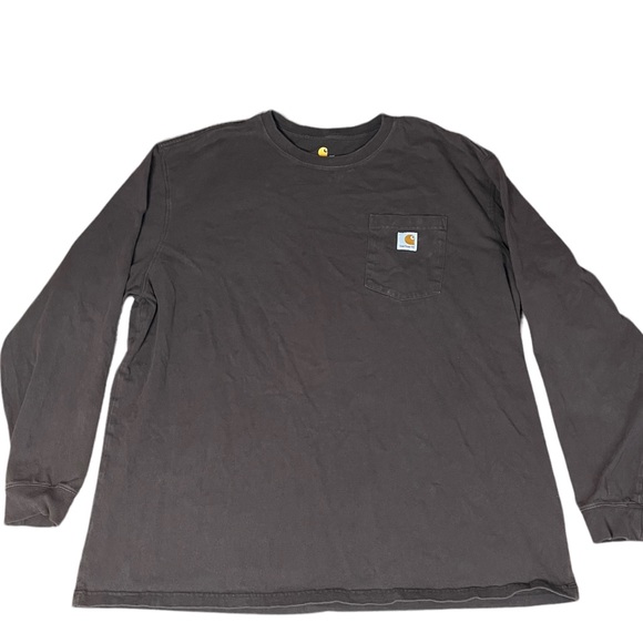 Carhartt Other - Brown Carhartt Long Sleeve T-Shirt Pocket Tee 2XL Original Fit